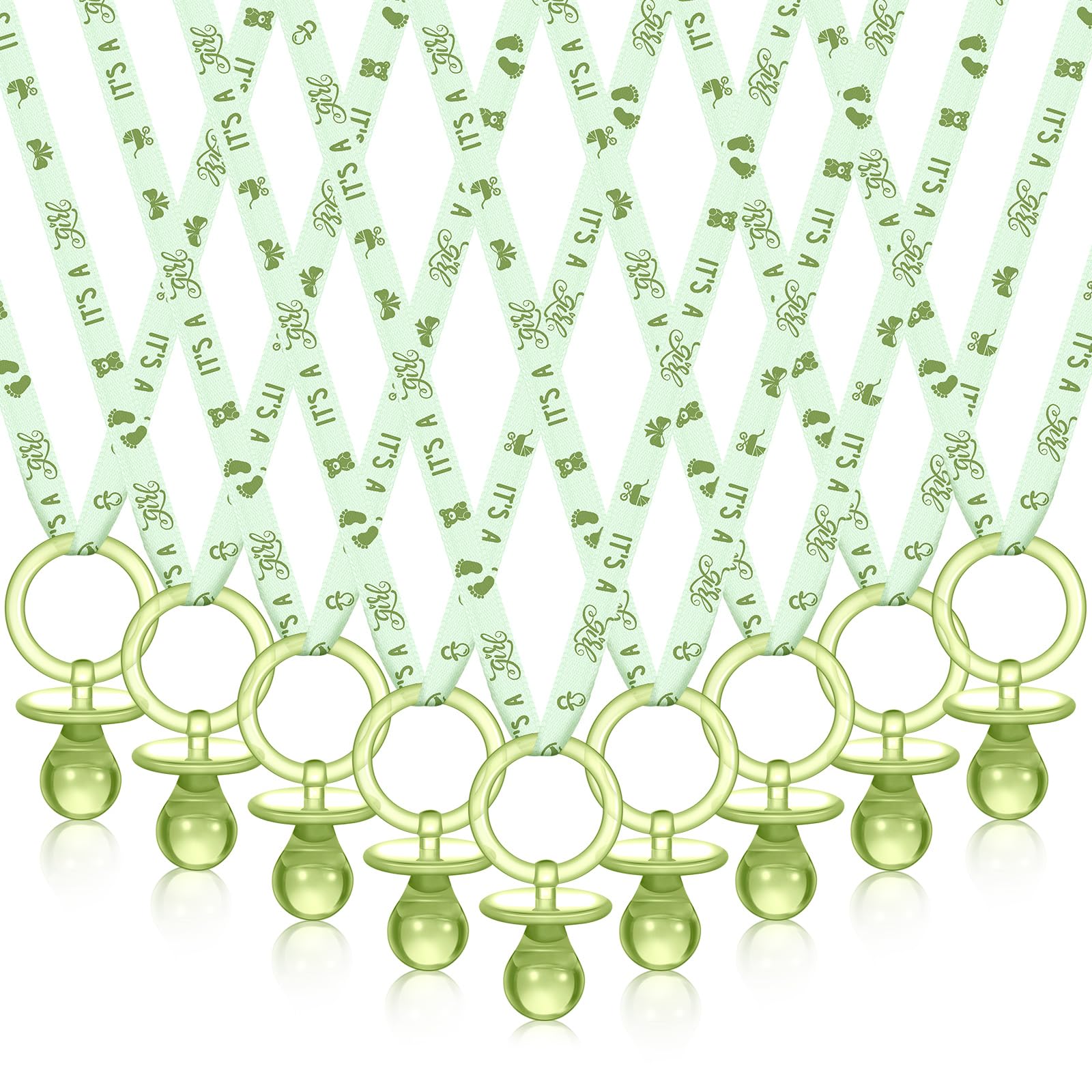 Geiserailie 36 Pcs Baby Shower Pacifiers Necklace Acrylic Pacifiers Necklace Charm Party Favors For Girls Boys Baby Shower Party