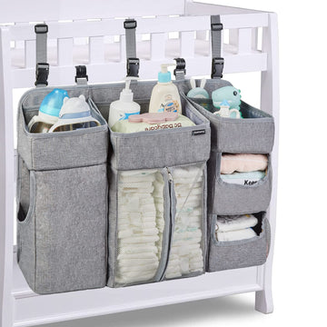 Clearworld Hanging Diaper Caddy For Changing Table And Crib,Xl Diaper Caddy Organizer For Baby Essentials,Upgrade Thicken Diaper