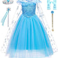 Avady Princess Costume For Girls Princess Dresses For Girls Kids Halloween Dress Up Costume 5T 6Y