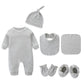 Coming Home Outfit Boy Baby Essentials for Newborn Clothes Baby Boy 0-3 Months Onesie Grey Romper Bodysuits