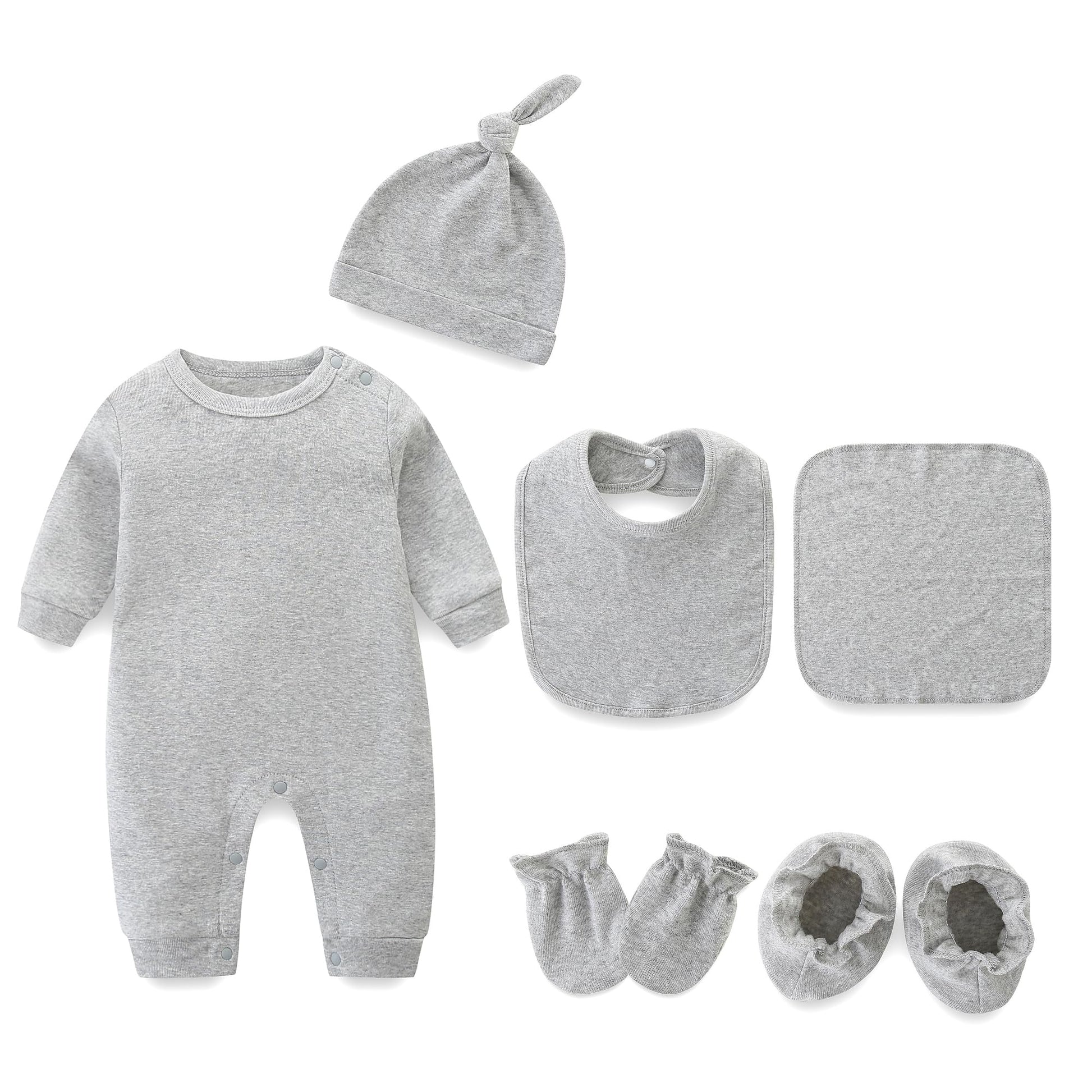 Coming Home Outfit Boy Baby Essentials for Newborn Clothes Baby Boy 0-3 Months Onesie Grey Romper Bodysuits