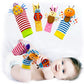 BABY K Baby Rattle Socks for Girls & Boys (Set B) - Baby Toys 6-12 Months - Baby Wrist Rattles and Foot Rattles - Baby Toys for 