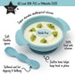 Primastella Unbreakable Silicone Non-Slip Bowl And Chew Spoon Set For Babies And Toddlers (Blue)