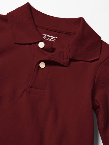 The Children'S Place,Long Sleeve Polo,Redwood,12-18Mos