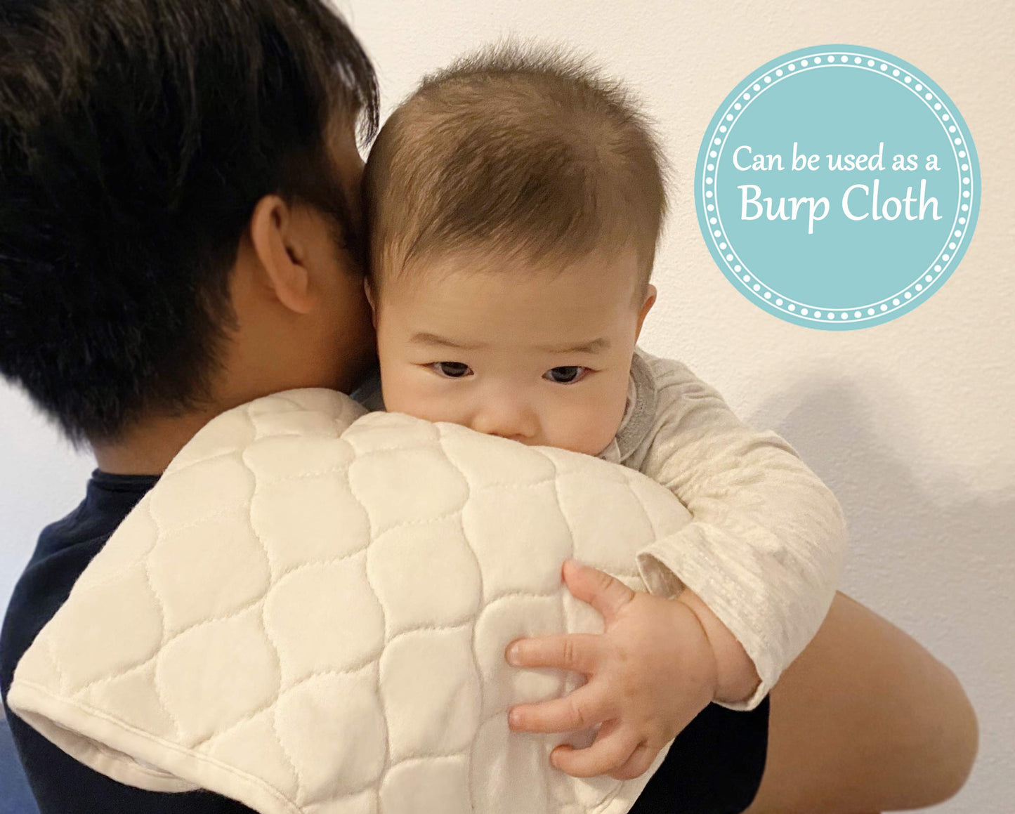 American Baby Company 2 Pack Waterproof Quilted Lap And Burp Pad Cover Made With Organic Cotton Top Layer, 21' X 14'