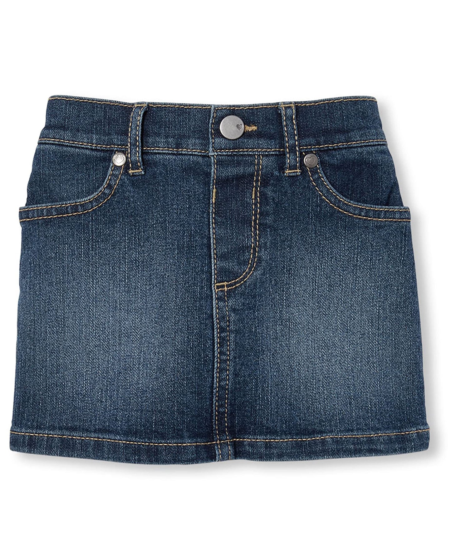 The Children'S Place Baby Girls Toddler Denim Skort Skirt, China Blue, 5T Us