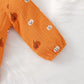 Halloween Baby Boy Girl Outfit Pumpkin Long Sleeve Onesie Romper Jumpsuit Halloween Clothes Girl Boy (Orange,12-18 Months)