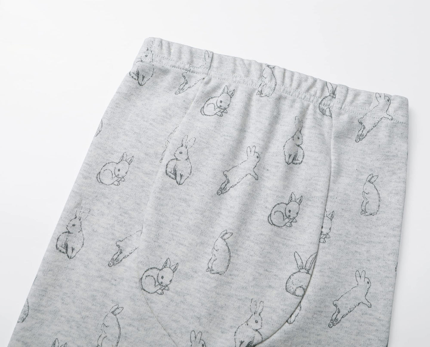 Owlivia 100% Organic Cotton Baby Long Sleeve Pajama Sets, Toddler Boy Girl 2-Piece Sleepwear(7 Years, Grey Rabbit)