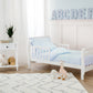 American Baby Company Heavenly Soft Minky Dot Chenille Toddler Bedding Set, Blue, 4 Piece, For Boys And Girls