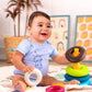 B. toys - Stacking Rings - Textured Ring Stacker for Babies - Early Development Toys - 100% Non - Toxic - Fun & Educational - Gr