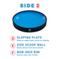 Stayneat Suction Plate, 2N1 Divided/Scoop Dish, Non-Slip Plate Guard, Usa! Blue (S)