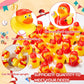 DEEKIN 48 Pcs Baseball Player Rubber Ducks 2 Inch Middle Baseball Theme Party Favors for Team Gift Decoration Yellow Rubber Duck