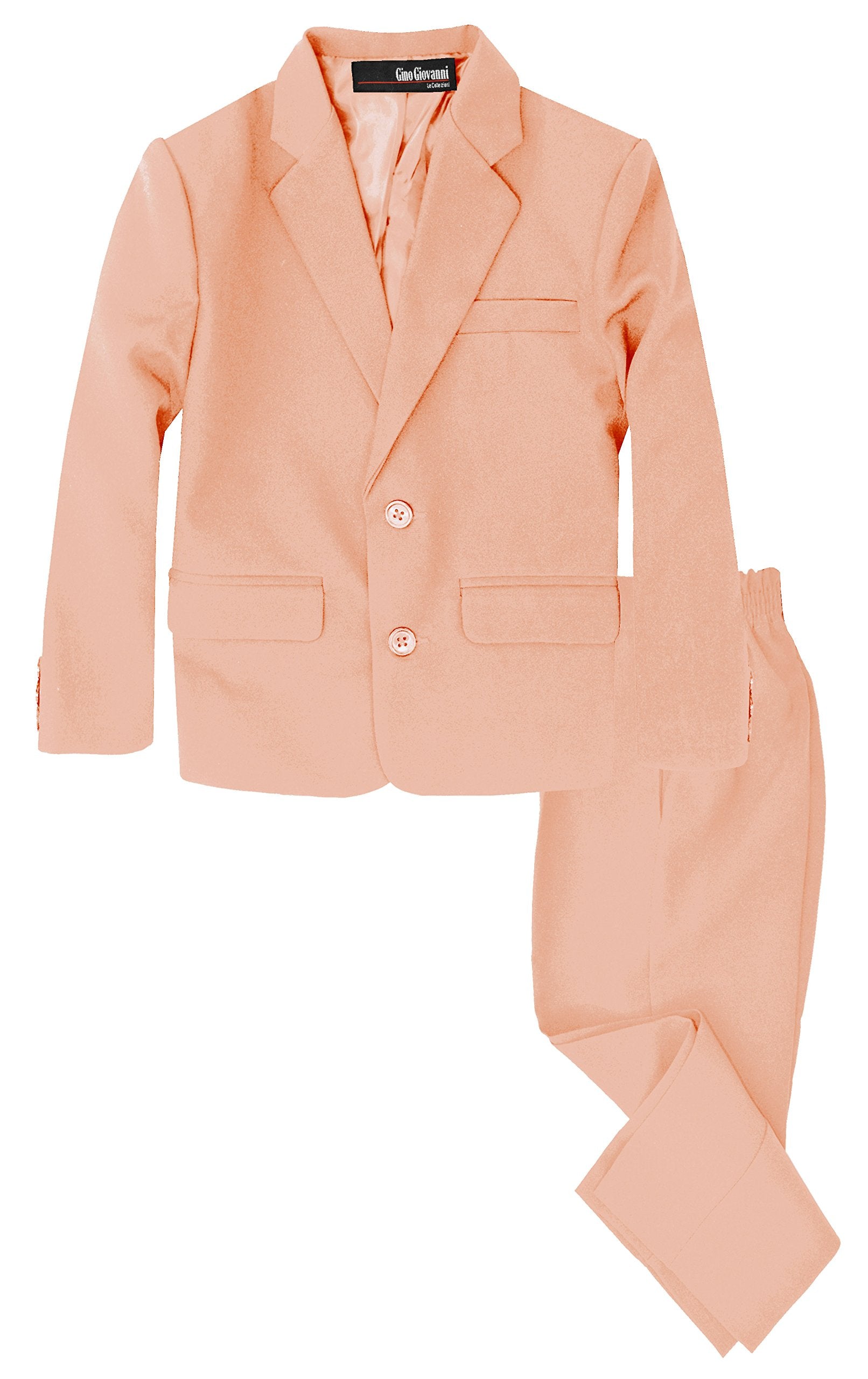 G218 Boys 2 Piece Suit Set Toddler To Teen (Medium/6-12 Months, Peach) – Cutebab WBBAPB01MTF1NV9