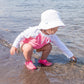 I Play Breathable Infant Toddler Bucket Sun Protection & Swim Hat (White, 2T-4T)
