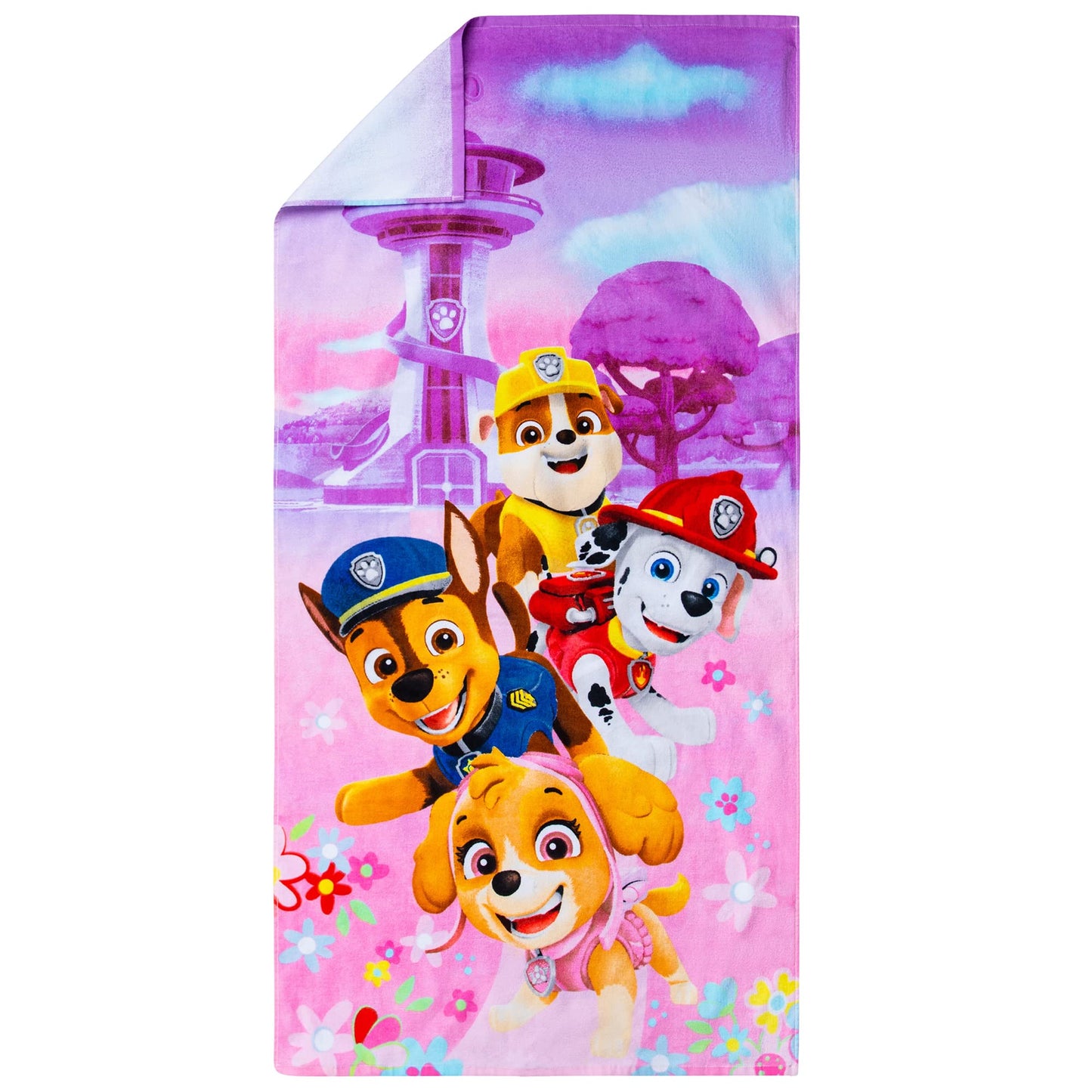 Franco Kids Super Soft Cotton Bath/Pool/Beach Towel, 58 In X 28 In, Paw Patrol Girls