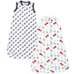 Hudson Baby Unisex Baby Interlock Cotton Sleeveless Sleeping Bag, Wildflower, 18-24 Months