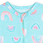 Gerber Unisex Baby Buttery Soft Short Sleeve Romper With Viscose Made From Eucalyptus, Rainbow, 12 Months