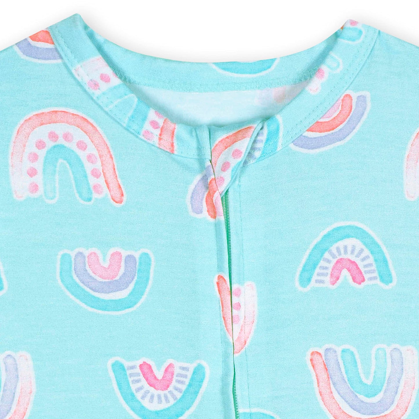 Gerber Unisex Baby Buttery Soft Short Sleeve Romper With Viscose Made From Eucalyptus, Rainbow, 12 Months