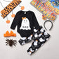 Hiha Baby Halloween Outfits Toddler Girls Boys One Piece Romper Ghost Pants Headband Halloween Clothes 3Pcs (Girls, 3-6Months)