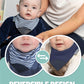 Cheeky Chompers 2-In-1 Baby Dribble Bib With Soft Silicone Teether, Reversible Bandana Style, Innovative Dimple Design Soothes G