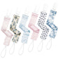 Bunnybee Country Floral Pacifier Clip Set, 6 Pack Pacifier Holder, Toy Holder, Cute Southern Style Baby Binky Teethers, Baby Sho