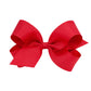Wee Ones Girls' Classic Grosgrain Hair Bow On A Weestay No-Slip Hair Clip, Stylish For All Hair Types, Large Bow, Red