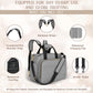 Mellories 4 in 1 Convertible Baby Diaper Bag - Converts from Tote to Backpack, Stroller & Crossbody Diaper Bag - Gray Baby Trave