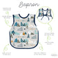 Bapronbaby Adventure Awaits Bapron - No Neck Tie Safer Bib For Baby & Toddler - Soft Waterproof Stain Resistant - Machine Washab
