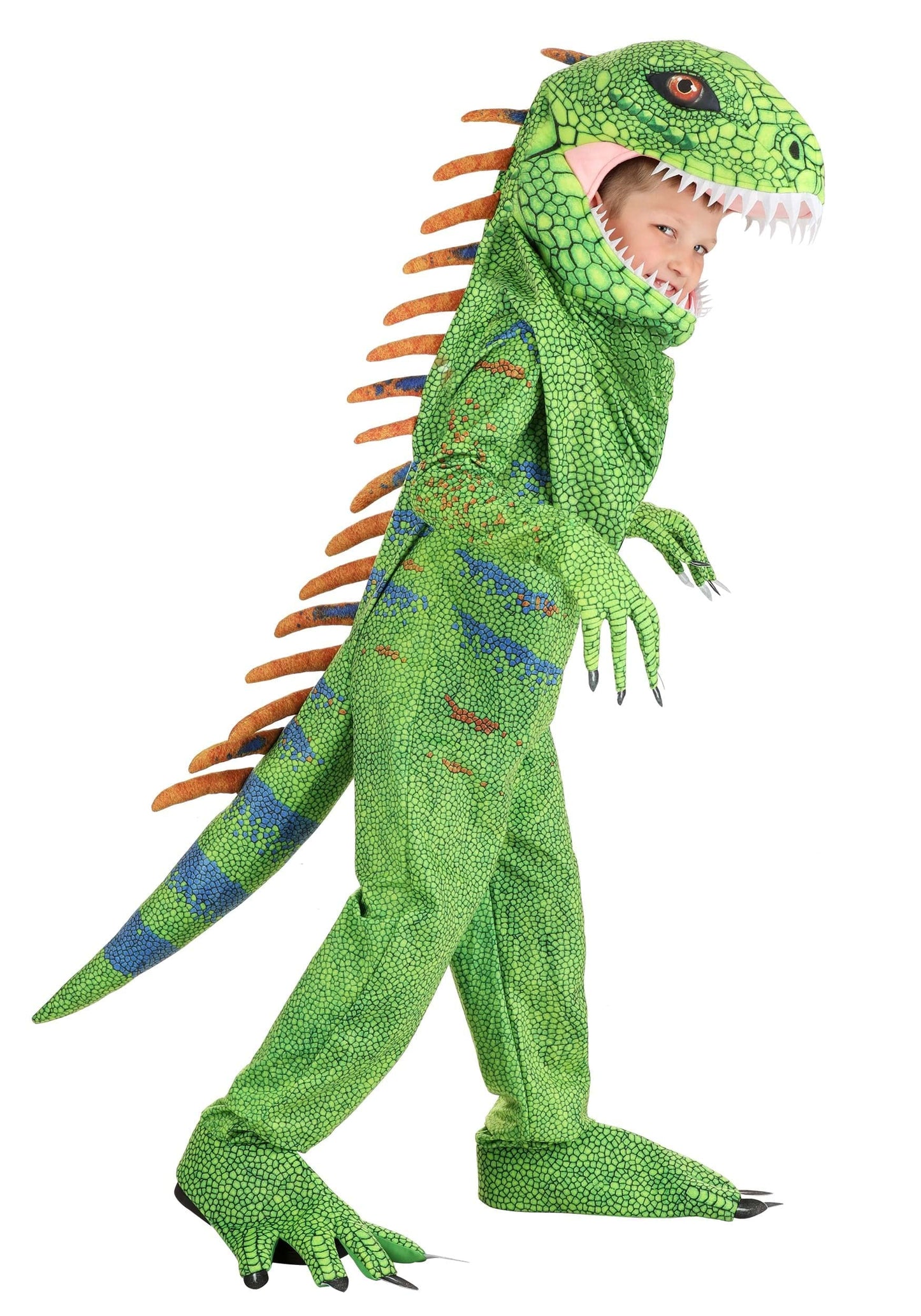 Fun Costumes Kid'S Green Iguana Jumpsuit Has Front Zipper Medium