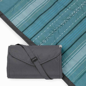 Little Unicorn - Shoreline Stripe Indoor/Outdoor Blanket  100% Polyester  Water Resistant  Simple Clean  Wipeable Material  Easy