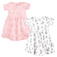 Hudson Baby Infant And Toddler Girl Cotton Dresses Bunny Floral, 9-12 Months