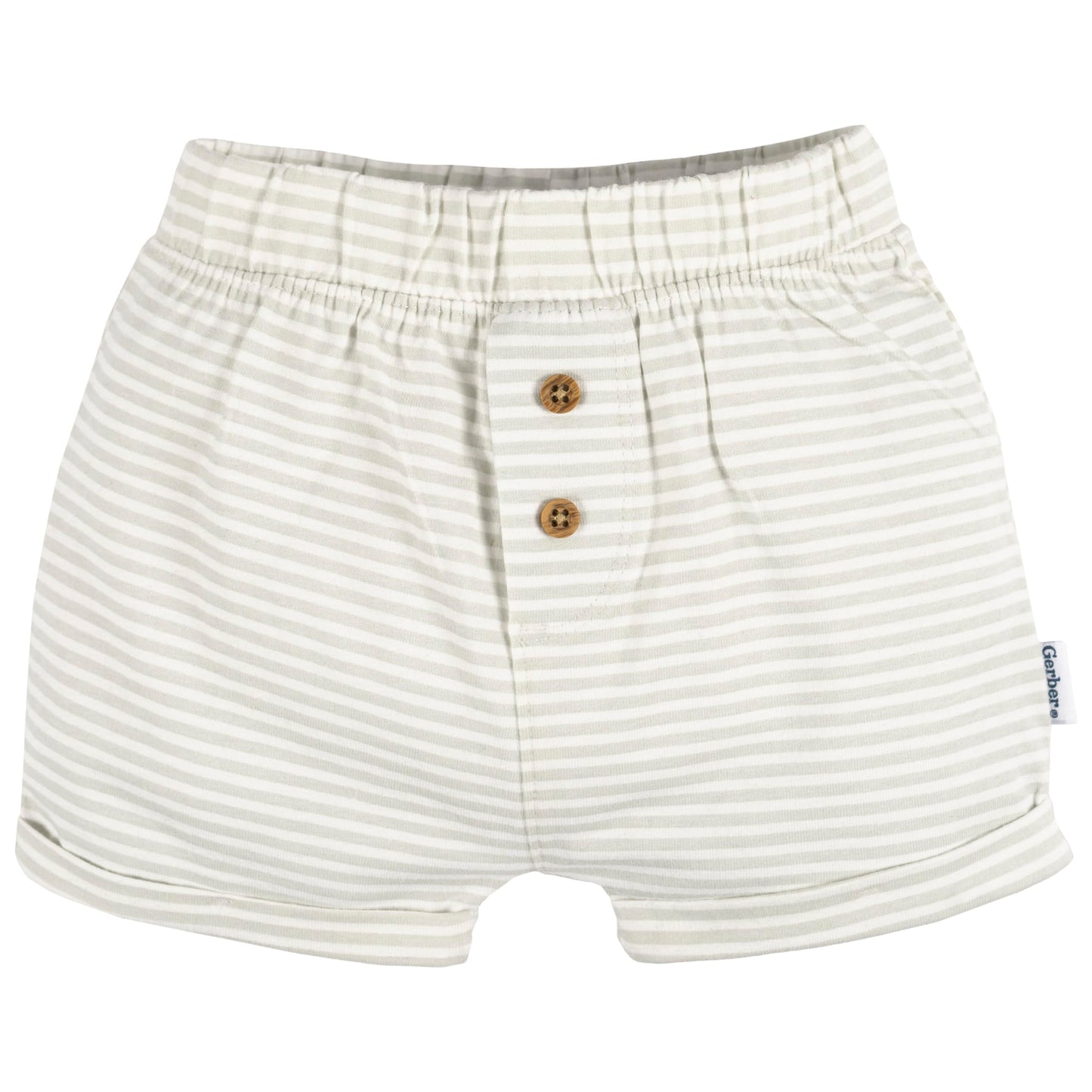 Gerber Baby 3-Pack Knit Shorts, Black