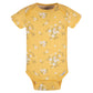 Gerber Baby Girls 5-Pack Short Sleeve Variety Onesies Bodysuits Golden Floral 6-9 Months