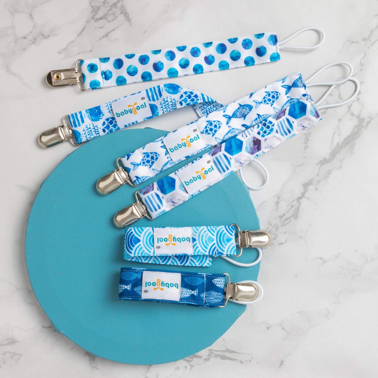 Babygoal Pacifier Clips, 6 Pack Pacifier Holder For Girls And Boys Fits For Most Pacifier Styles & Baby Toys And Baby Gift 6Mp12