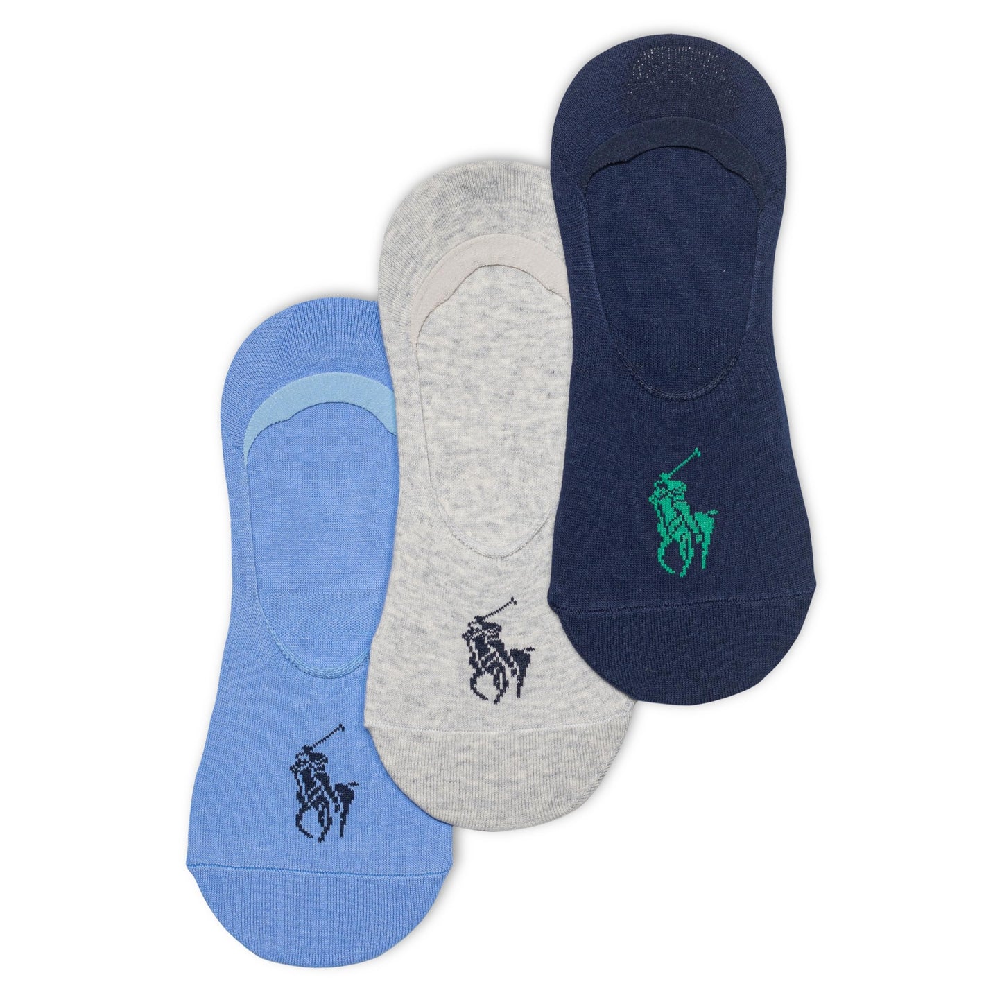 Polo Ralph Lauren MenS No Show Liner With Arch Support  3 Pack 8273Pk, Assorted 1, One Size