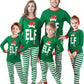 Family Feeling Baby Infant Holiday Christmas Elf 2022 Matching Family Long Sleeves Pajamas Set Green Size 18-24M