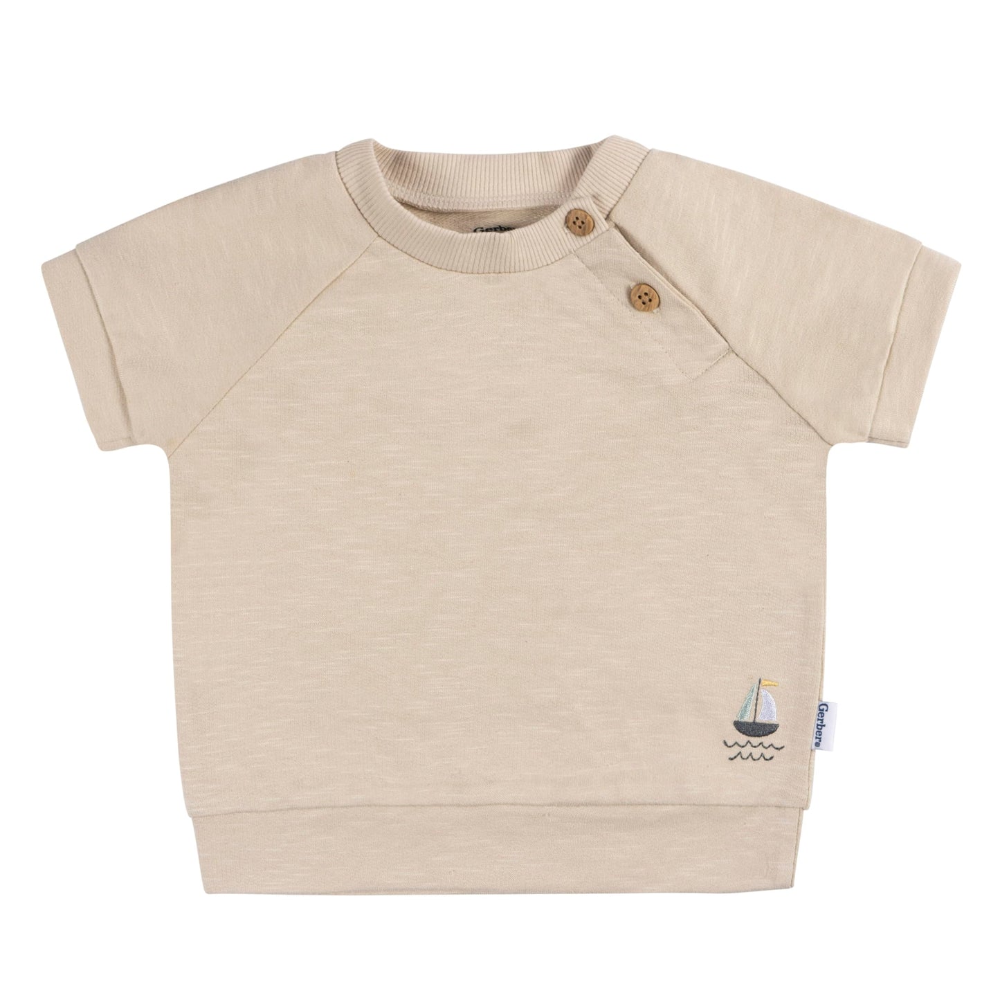 Gerber Baby Boys T-Shirt And Shorts Set, Sailboats, 3-6 Months