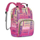 Perarts Personalized Diaper Bag Backpack for Baby Girls with Name, Gradient Pink Yellow Custom Nappy Nursing Bag for Moms Dads, 
