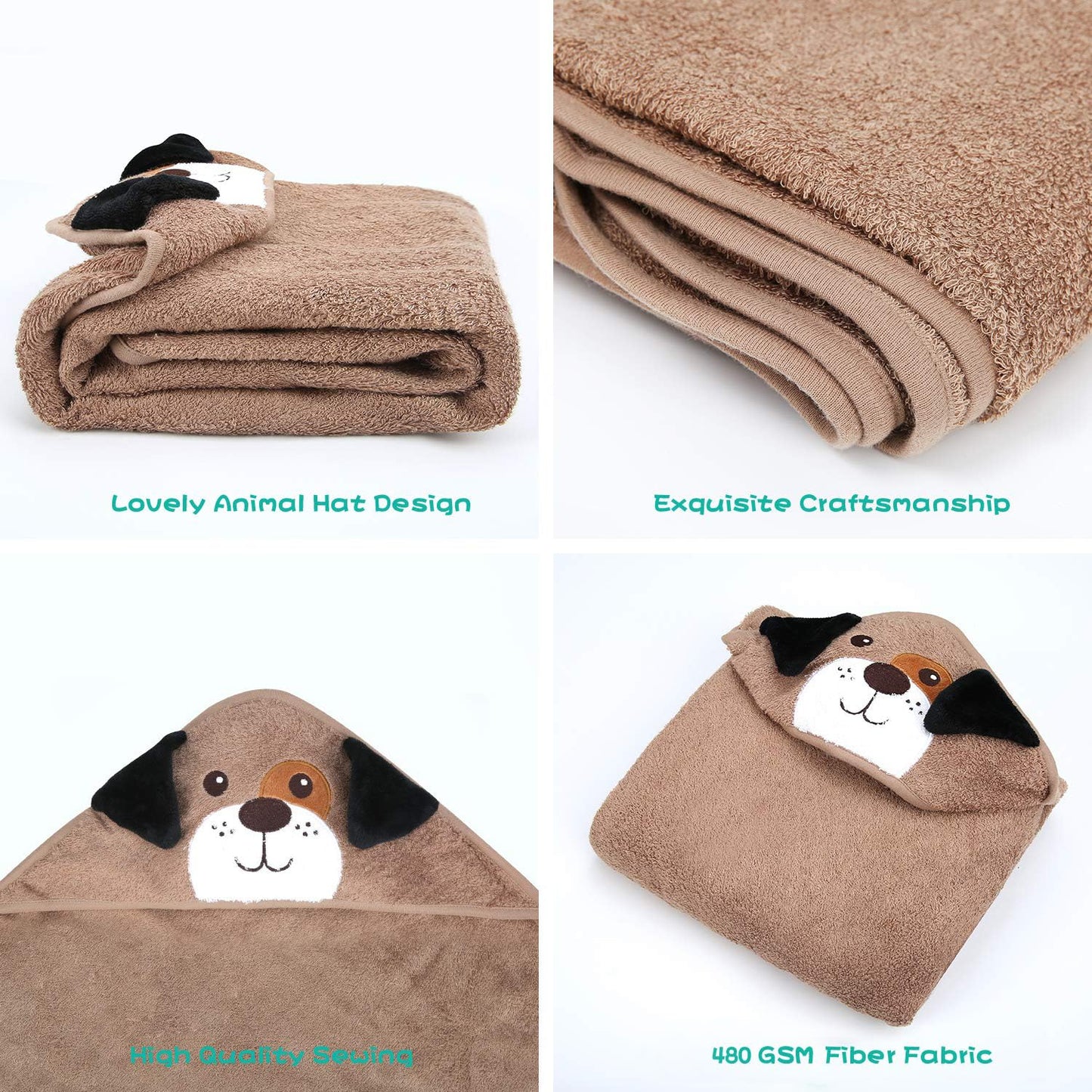 Touchat Bamboo Hooded Baby Towels, Soft And Hypoallergenic Baby Bath Towels With Hood For Toddler Infant Newborn, Large And Abso