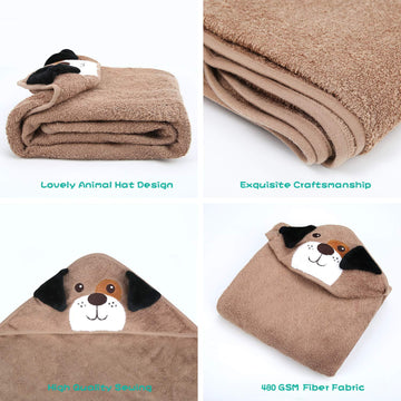 Touchat Bamboo Hooded Baby Towels, Soft And Hypoallergenic Baby Bath Towels With Hood For Toddler Infant Newborn, Large And Abso