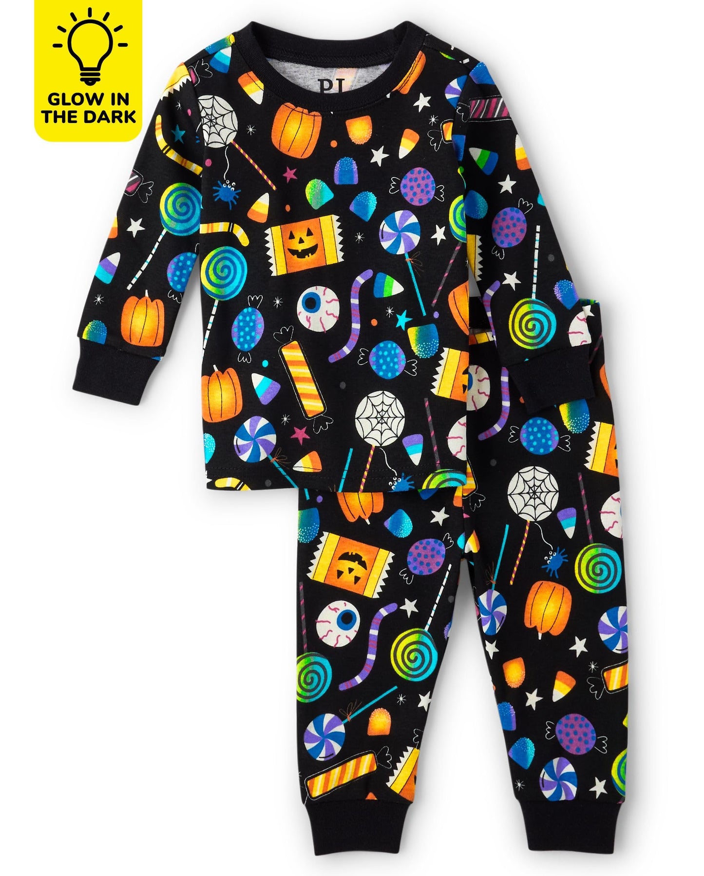 The Children'S Place,Unisex Baby,And Kids, Sibling Matching, Holiday Pajama Sets, Cotton,Allover Halloween Candy,0 Months