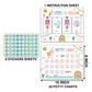 Llama Potty Training Sticker Chart, 20 Potty Charts With 432 Round Stickers & 1 Instruction Sheet, Potty Reward Sticker Chart Fo