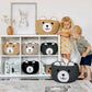 CherryNow Baby Basket for Nursery, Bear Gift Baskets for Kids, Empty Baby Shower Basket with Handles, Small Cute Animal Cotton R