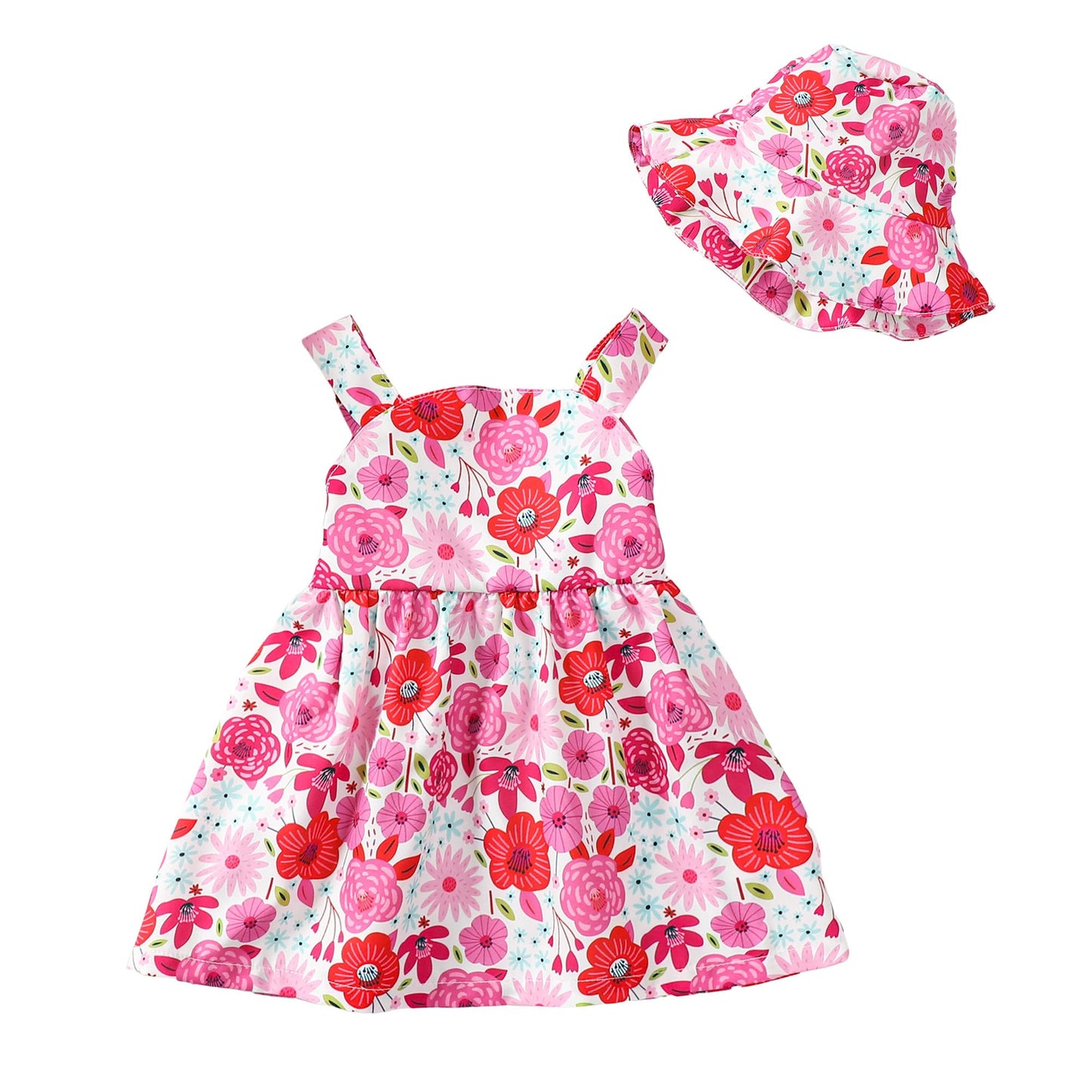 Baby Girl Clothes Summer Red Dress Infant Boho Short Sleeve Dresses Rose Baby Outfit Baby Girl Gifts 3-6 Month Girl Clothes