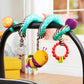 B. toys- B. baby- Wiggle Wrap- Baby Toy - Toy for Car Seat, Stroller, Crib - Spiral with 3 Hanging Toys - Rattle, Plush Bee & Te