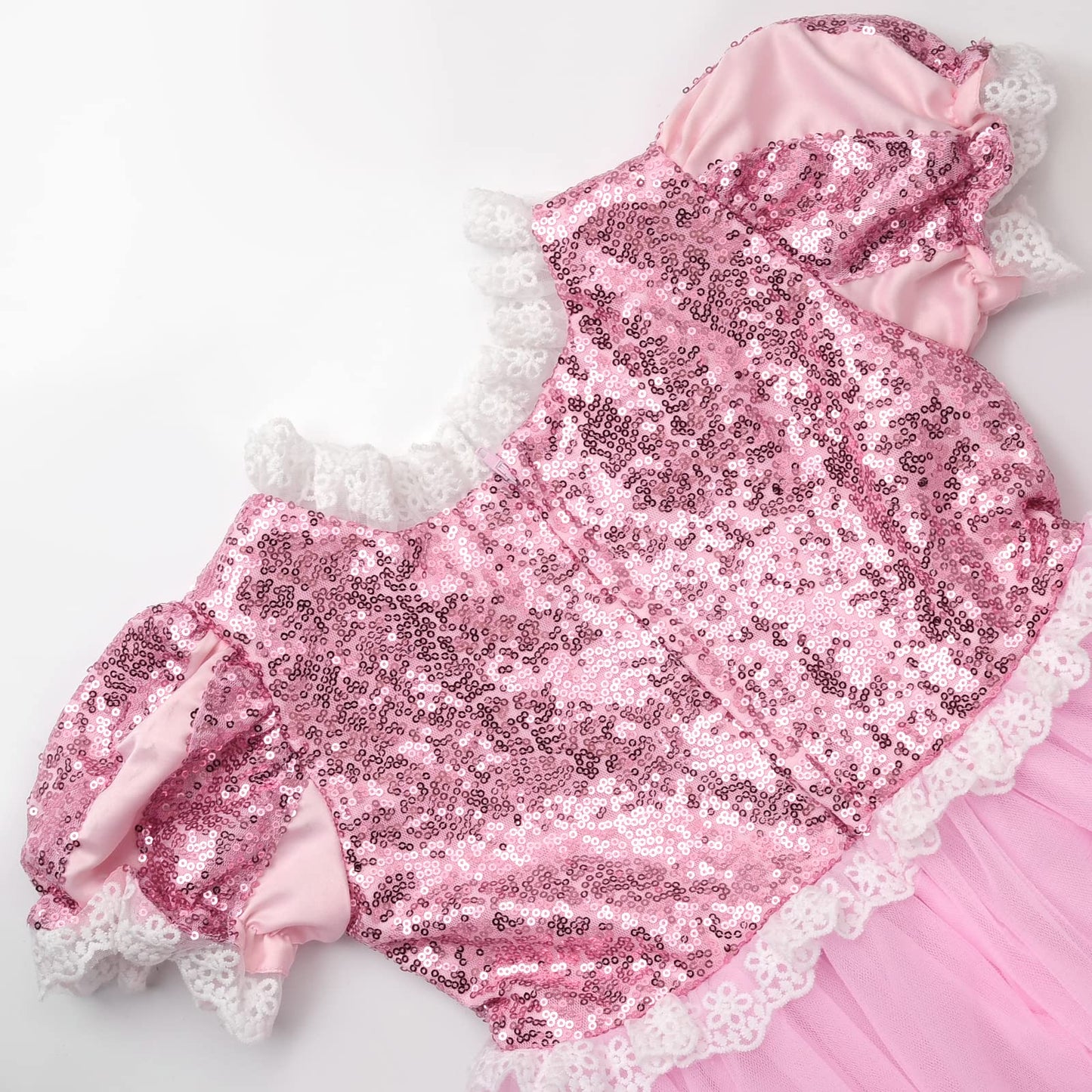 Jerrisapparel Girls Princess Costume Birthday Party Cosplay Purple Dress With Accessories (Pink With Accessories, 7)