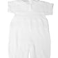 Dempsey Marie White 100% Cotton Boy'S Christening Baptism Knit Longall Short Sleeve 3 Month