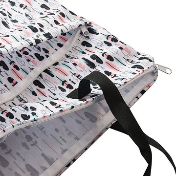 Alvababy 2 Pack Large Wet Dry Bag Waterproof Hanging Cloth Diaper With Double Zippered Pockets 25X18 Inches Hl-Wb01H001A