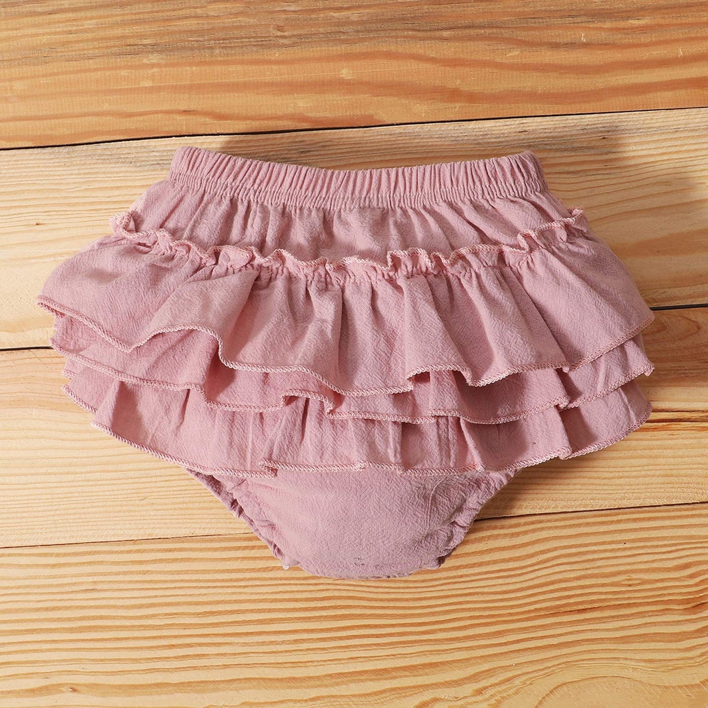 Dimoybabe Baby Girl Clothes Stuff Newborn Infant Summer Cute Outfit Cotton Ruffle Short Sleeve Romper + Solid Printed Pants + He