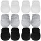 Adjustable Baby Mittens No Scratch Newborn Cotton Breathable Gloves Warm Baby Mitts For Boys Kids (Black, White, Gray,6 Pairs)